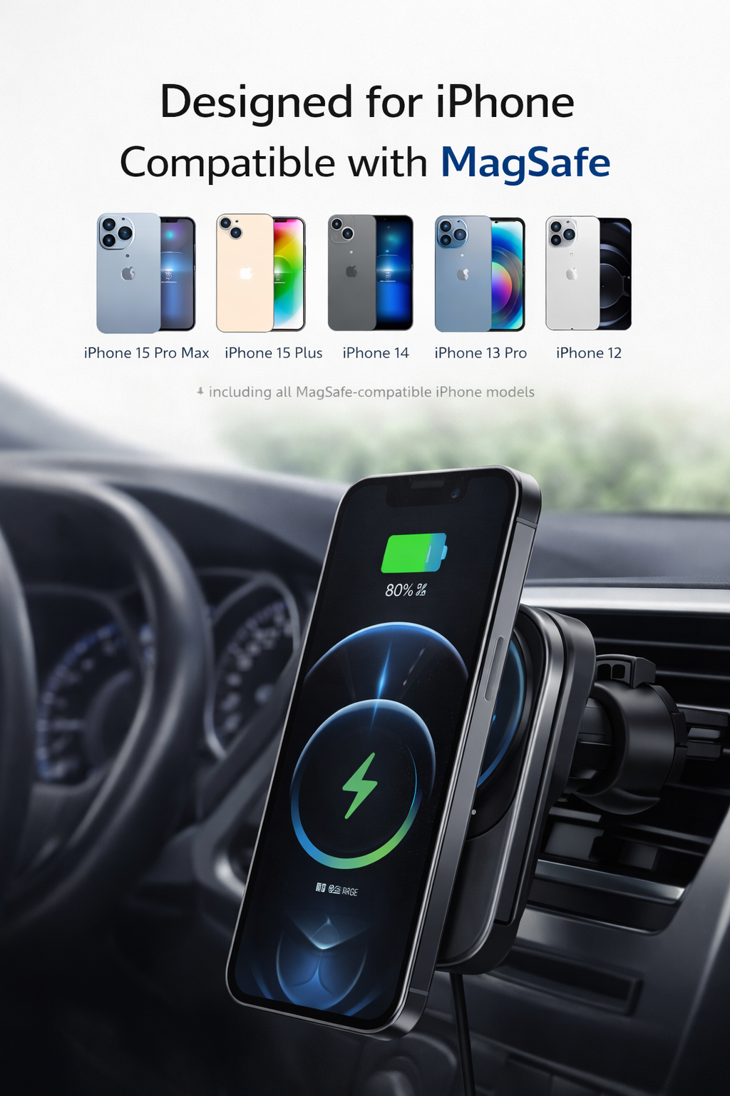 Drive Safer with One-Tap Magnetic Phone Mount